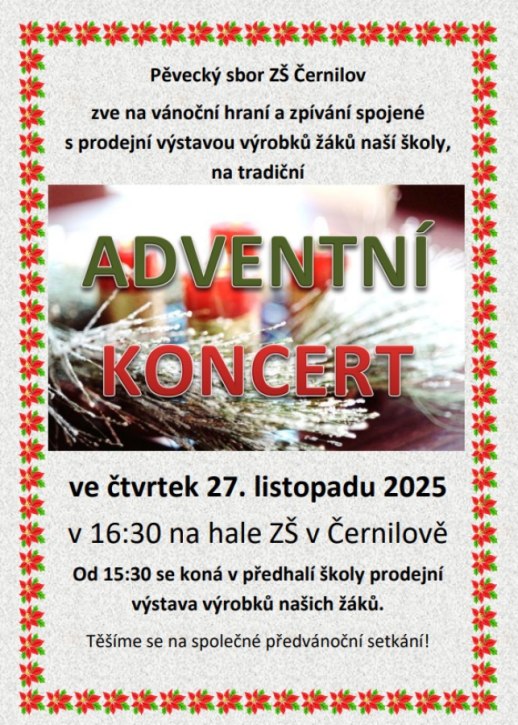 Pozvánka na vánoční koncert