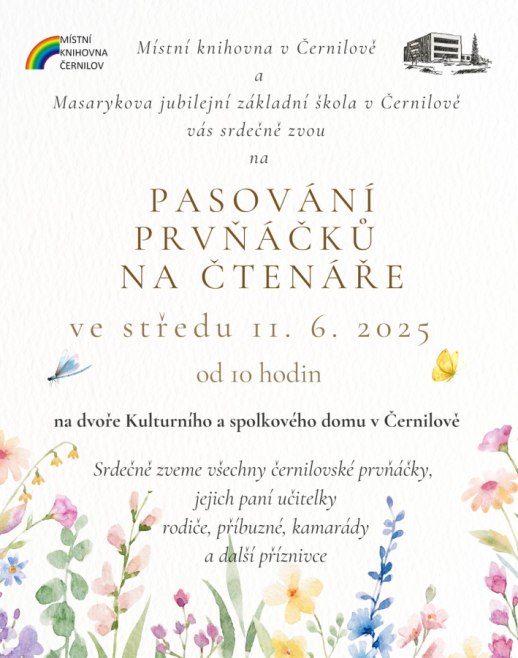 Pasování prvňáčků na čtenáře