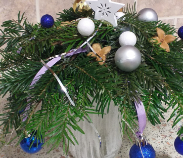 Vánoční aranžování s Monikou