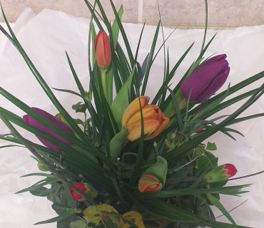 Práce dětí v kroužku aranžování