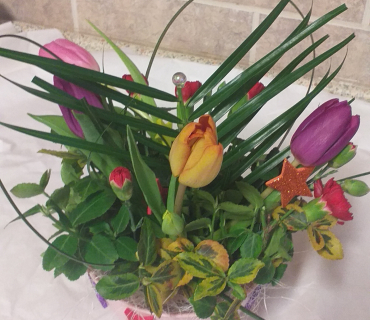 Práce dětí v kroužku aranžování