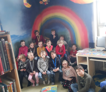 Prvňáci v knihovně