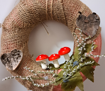 Podzimní věnečky z kroužku aranžování