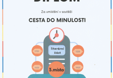 3. místo v literární soutěži