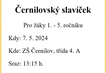 Černilovský slavíček